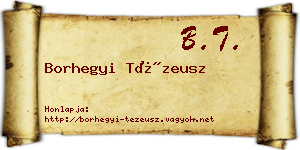 Borhegyi Tézeusz névjegykártya